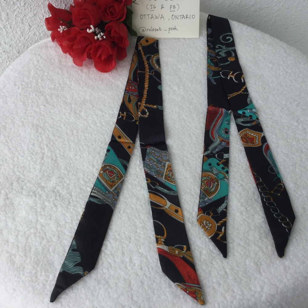 2pcs Twilly Scarves Handbag/ Handle Ribbon